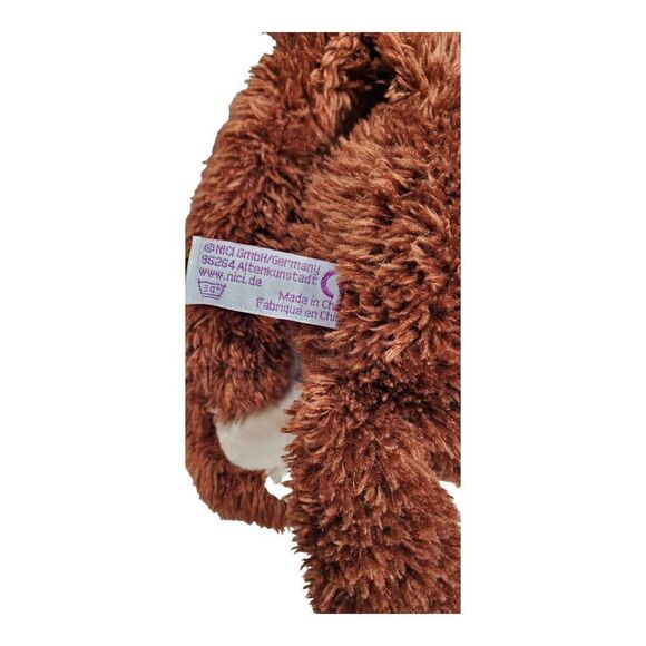 Nici Monkey Plush Brown Red Heart Long Arms Valentine's Day Germany 15" Vintage - Picture 7 of 9